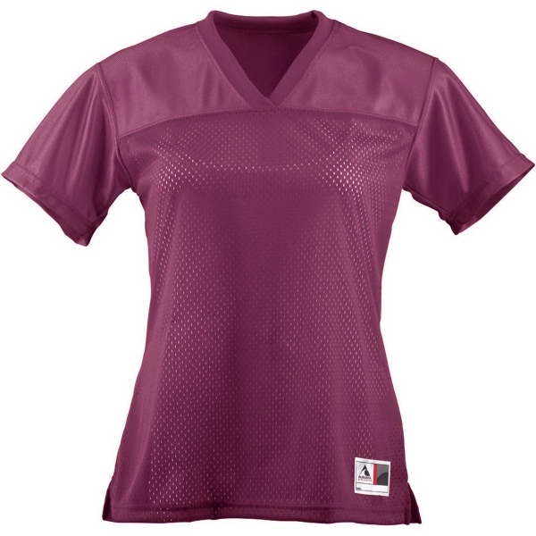 Blank football tee for ladies' made of 100% polyester with a... from ASI 37461 Augusta Sportswear