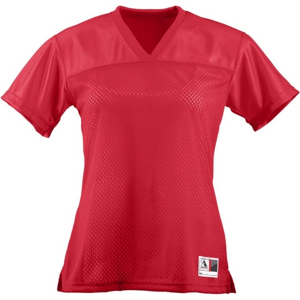 Blank football tee for ladies' made of 100% polyester with a... from ASI 37461 Augusta Sportswear