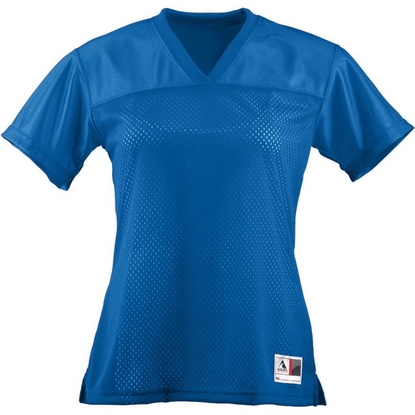 Blank football tee for ladies' made of 100% polyester with a... from ASI 37461 Augusta Sportswear