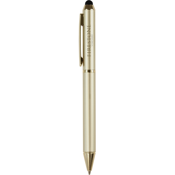 Tapper Brass Gold Colored Stylus Ballpoint Pen... from ASI 46755 Cosmo Promos