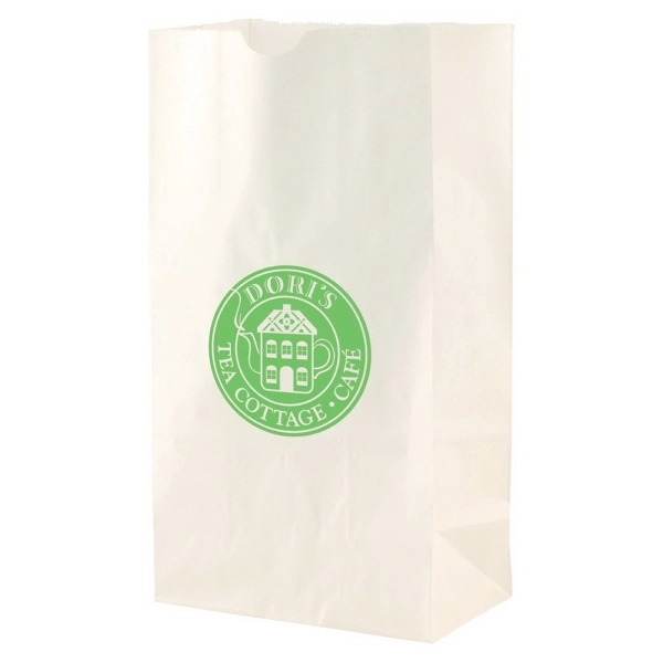 Made from white kraft paper, these bags feature a self opening... from ASI 75731 PWS / Pacific Western Sales/Cater Line