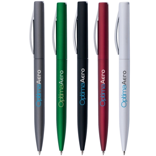 Colored plastic twist action pen with silver clip.... from ASI 42920 Busrel Inc