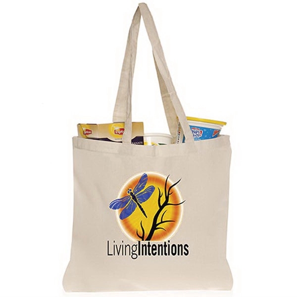 5 oz. Natural Cotton Tote Bags with 26" Handles. 140GSM Cotton... from ASI 39552 BEL Promo