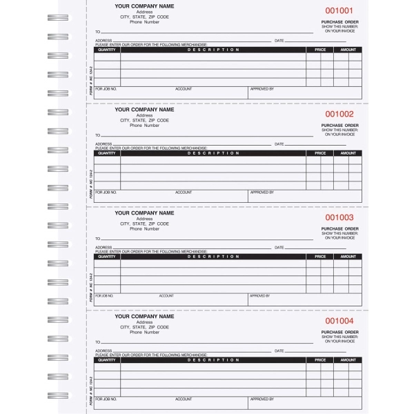 2 part carbonless automotive purchase order book.... from ASI 52493 Ennis Inc