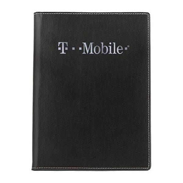 Leather-bound writing journal with 180 pages of 8" x 5" lined... from ASI 90075 ZZ DROPPED - Sunscope / Affinity®