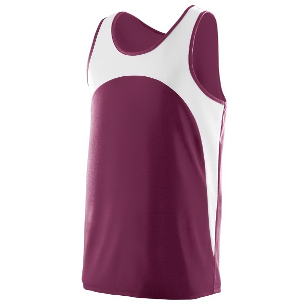100% polyester wicking knit track jersey with a contrast color front... from ASI 37461 Augusta Sportswear