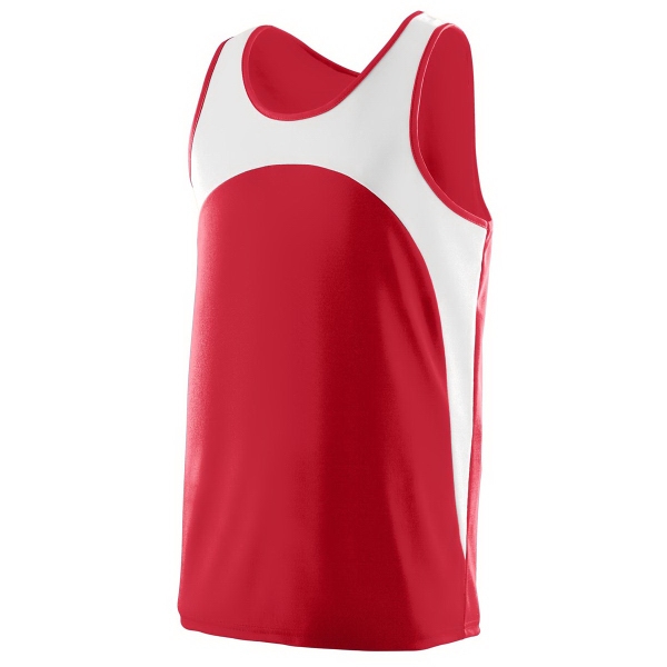 100% polyester wicking knit track jersey with a contrast color front... from ASI 37461 Augusta Sportswear