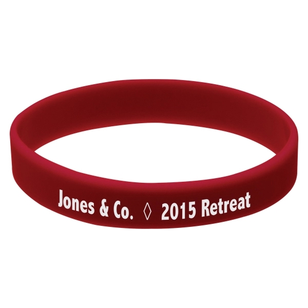 Silicone wristbands with pad printed graphics; offered in a variety of... from ASI 62190 Illini