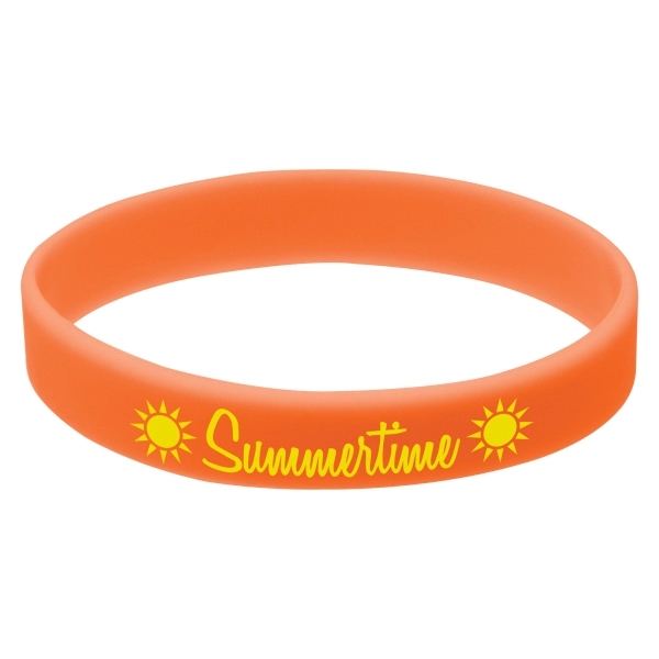 Silicone wristbands with pad printed graphics; offered in a variety of... from ASI 62190 Illini