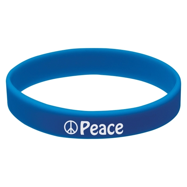 Silicone wristbands with pad printed graphics; offered in a variety of... from ASI 62190 Illini