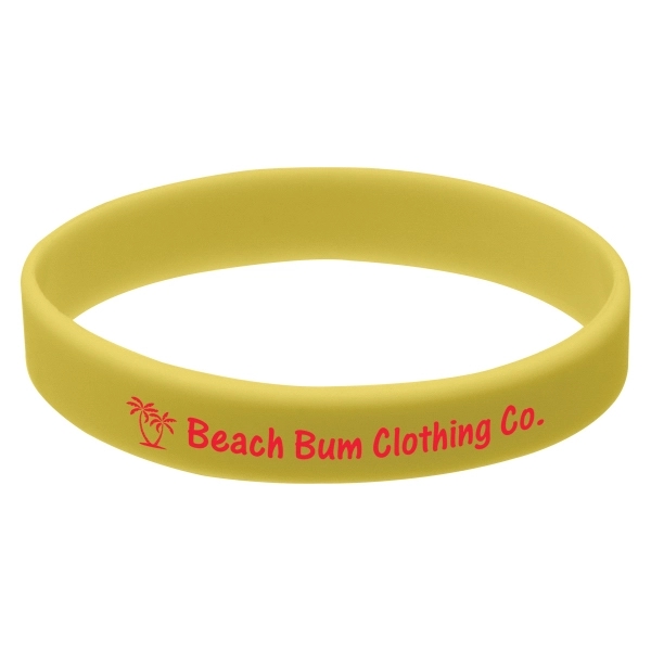 Silicone wristbands with pad printed graphics; offered in a variety of... from ASI 62190 Illini