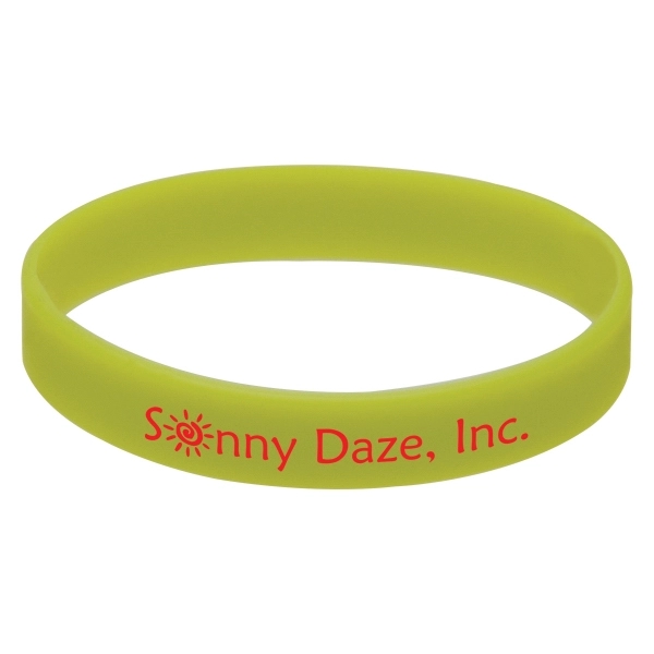Silicone wristbands with pad printed graphics; offered in a variety of... from ASI 62190 Illini