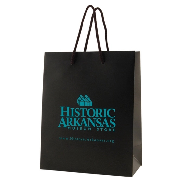 Made from 180 GSM matte laminated paper, these shopping totes feature... from ASI 75731 PWS / Pacific Western Sales/Cater Line