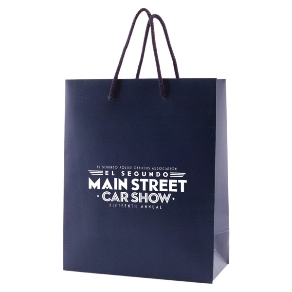 Made from 180 GSM matte laminated paper, these shopping totes feature... from ASI 75731 PWS / Pacific Western Sales/Cater Line