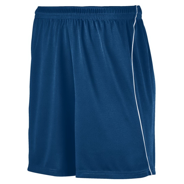 Youth soccer shorts with piping made from 100% polyester wicking knit... from ASI 37461 Augusta Sportswear