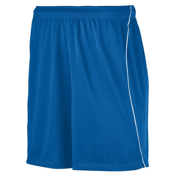 Youth soccer shorts with piping made from 100% polyester wicking knit... from ASI 37461 Augusta Sportswear
