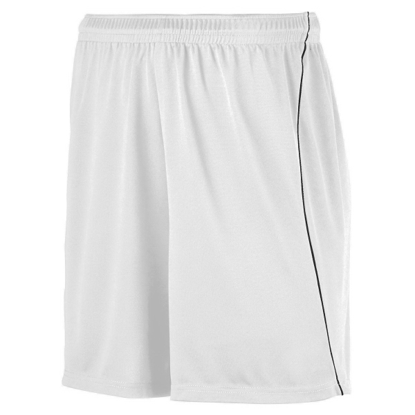 Youth soccer shorts with piping made from 100% polyester wicking knit... from ASI 37461 Augusta Sportswear