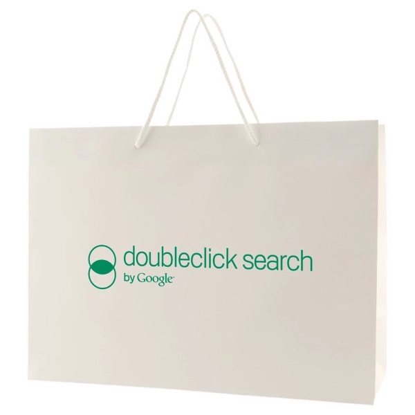 Made from 180 GSM matte laminated paper, these shopping totes feature... from ASI 75731 PWS / Pacific Western Sales/Cater Line