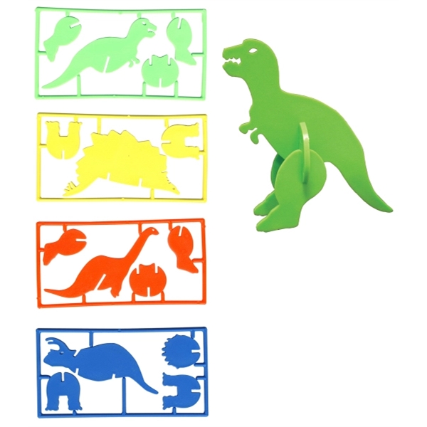 3" x 4 1/2" three-dimensional plastic dinosaur puzzles in four species... from ASI 59683 Harco Enterprises LTD / Harco Enterprises