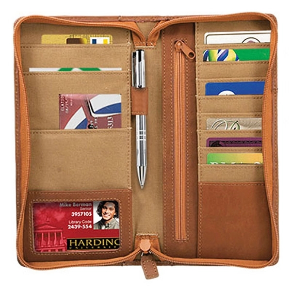 Full grain Vacqueta leather passport case with multiple interior pockets and... from ASI 90075 ZZ DROPPED - Sunscope / Affinity®