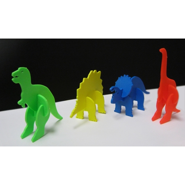 3" x 4 1/2" three-dimensional plastic dinosaur puzzles in four species... from ASI 59683 Harco Enterprises LTD / Harco Enterprises