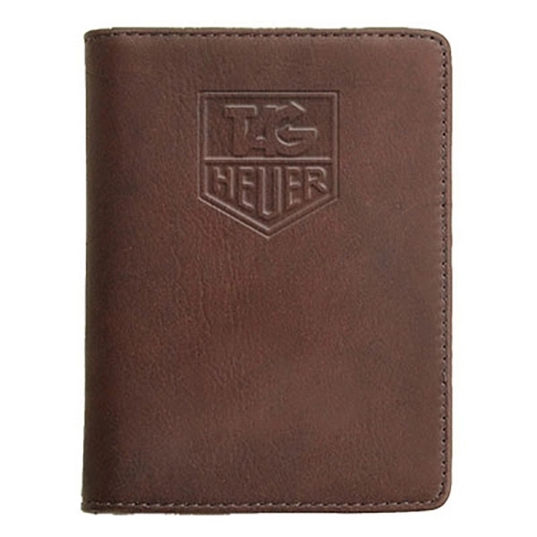 Full grain Vacqueta leather passport wallet with outside file pocket, 5... from ASI 90075 ZZ DROPPED - Sunscope / Affinity®