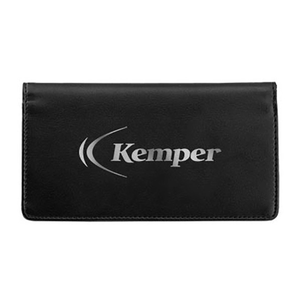 Checkbook cover / check wallet made of cowhide leather with card... from ASI 90075 ZZ DROPPED - Sunscope / Affinity®