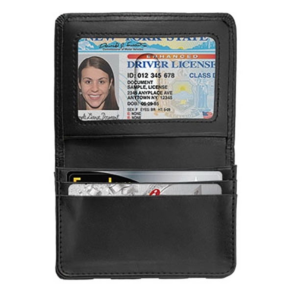 Leather gusseted business card case for holding up to 50 cards,... from ASI 90075 ZZ DROPPED - Sunscope / Affinity®