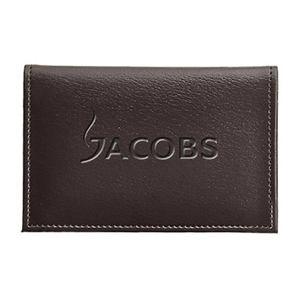 Business card wallet made of leather with two interior card pockets... from ASI 90075 ZZ DROPPED - Sunscope / Affinity®