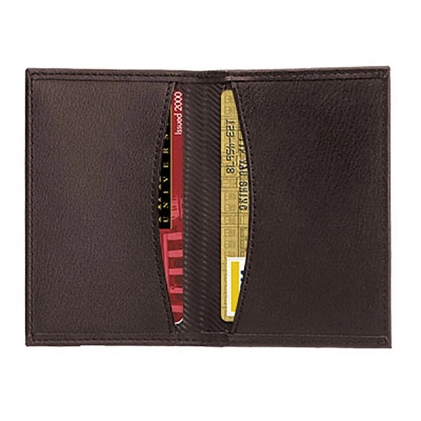 Business card wallet made of leather with two interior card pockets... from ASI 90075 ZZ DROPPED - Sunscope / Affinity®