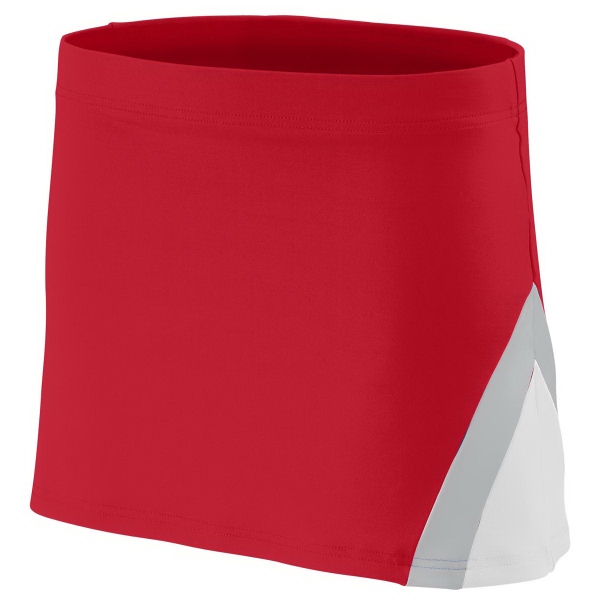 Ladies polyester/spandex knit low rise cheer skirt that's sold blank... from ASI 37461 Augusta Sportswear