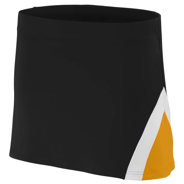 Girls polyester/spandex knit low rise cheer skirt that's sold blank... from ASI 37461 Augusta Sportswear