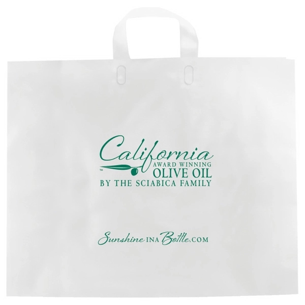 2.25 mil. high density frosted plastic bags with fused soft loop... from ASI 75731 PWS / Pacific Western Sales/Cater Line