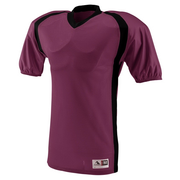 Adult football jersey made of 100% polyester diamond mesh with contrast... from ASI 37461 Augusta Sportswear