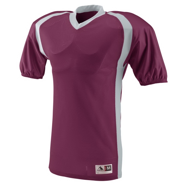 Adult football jersey made of 100% polyester diamond mesh with contrast... from ASI 37461 Augusta Sportswear