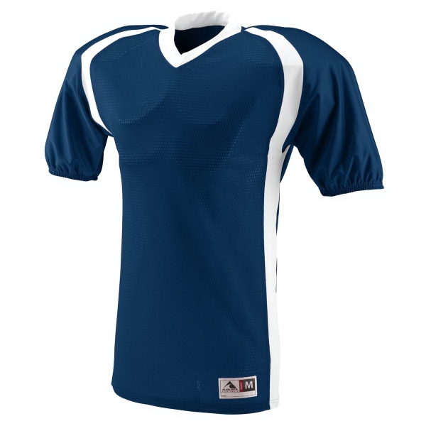 Adult football jersey made of 100% polyester diamond mesh with contrast... from ASI 37461 Augusta Sportswear