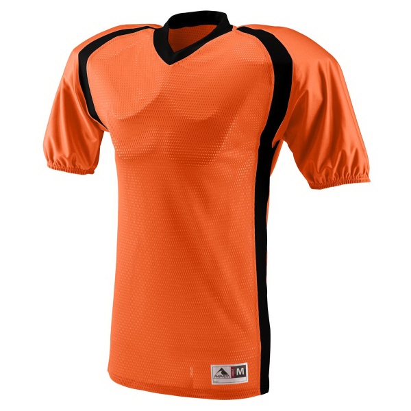 Adult football jersey made of 100% polyester diamond mesh with contrast... from ASI 37461 Augusta Sportswear