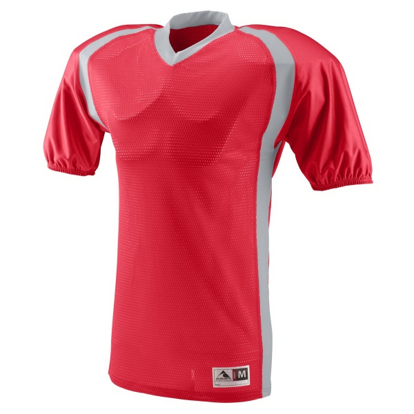 Adult football jersey made of 100% polyester diamond mesh with contrast... from ASI 37461 Augusta Sportswear