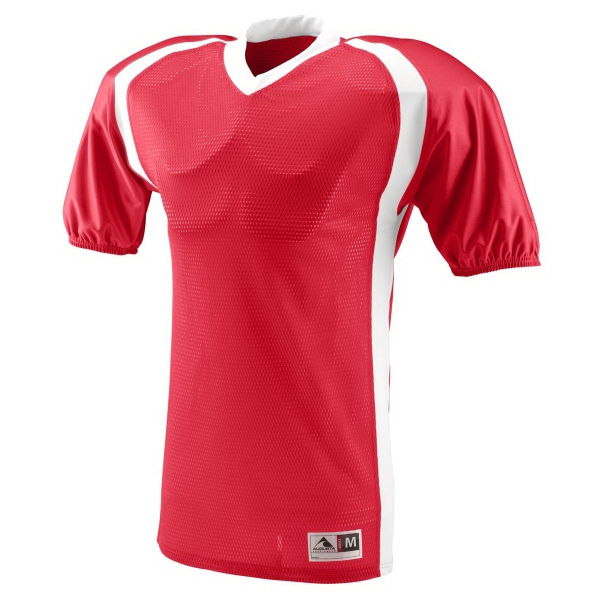 Adult football jersey made of 100% polyester diamond mesh with contrast... from ASI 37461 Augusta Sportswear