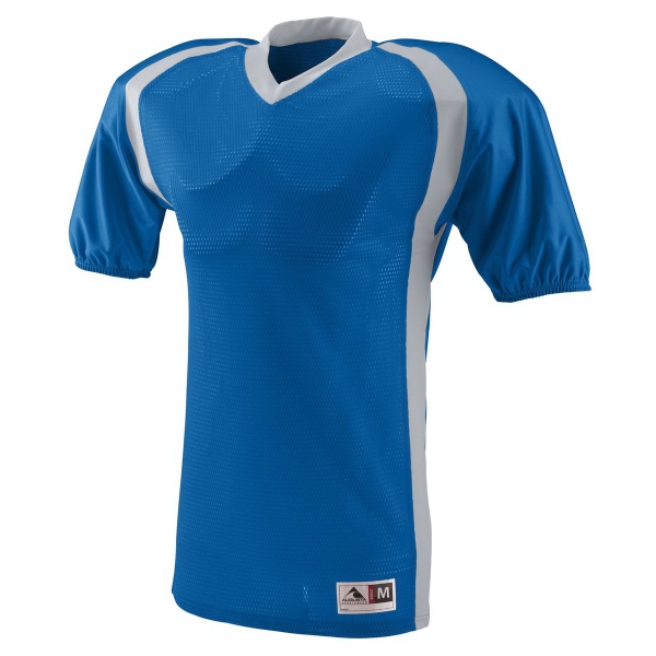 Adult football jersey made of 100% polyester diamond mesh with contrast... from ASI 37461 Augusta Sportswear