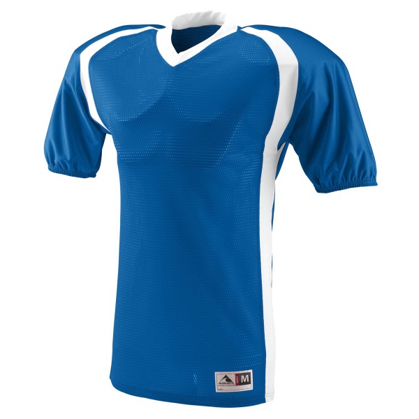 Adult football jersey made of 100% polyester diamond mesh with contrast... from ASI 37461 Augusta Sportswear