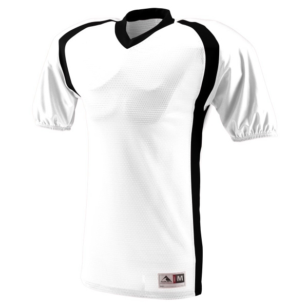 Adult football jersey made of 100% polyester diamond mesh with contrast... from ASI 37461 Augusta Sportswear