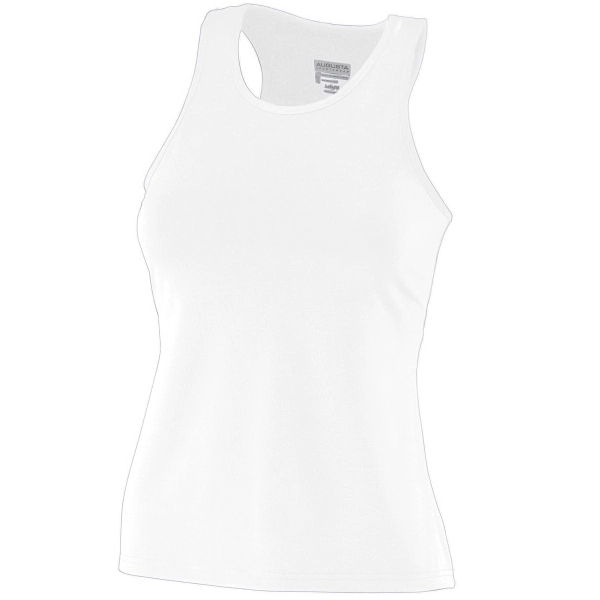 Four-way stretch girls performance racerback tank that is odor resistant. Sold... from ASI 37461 Augusta Sportswear