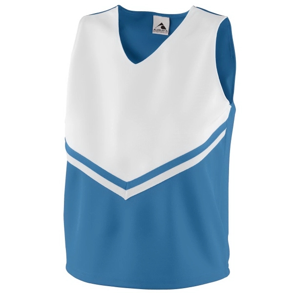 Girls 100% polyester double knit cheer shell with V-neck design and... from ASI 37461 Augusta Sportswear