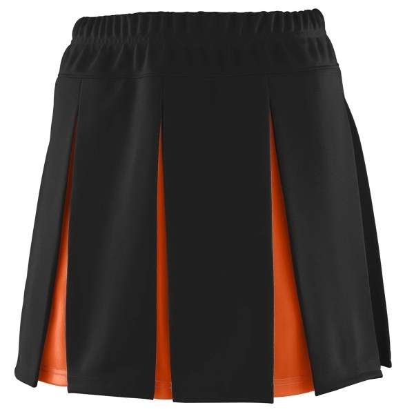 Girls 100% polyester double knit cheer skirt that's sold blank.... from ASI 37461 Augusta Sportswear