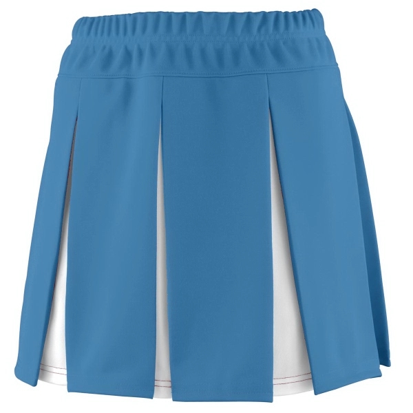 Girls 100% polyester double knit cheer skirt that's sold blank.... from ASI 37461 Augusta Sportswear