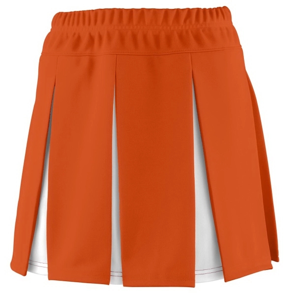 Girls 100% polyester double knit cheer skirt that's sold blank.... from ASI 37461 Augusta Sportswear