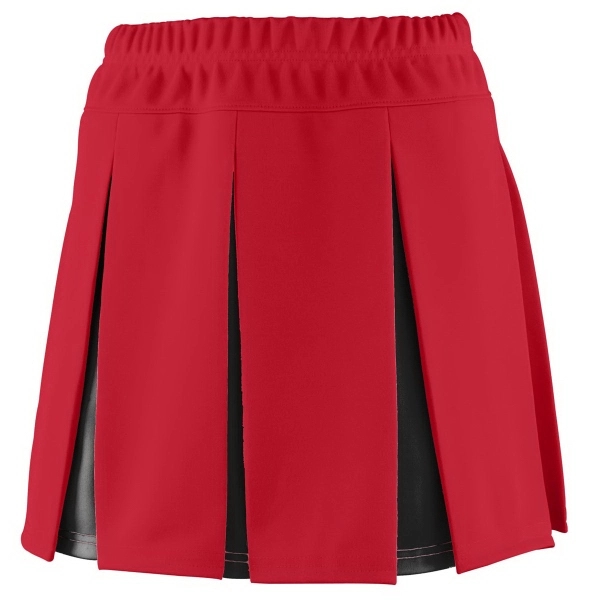 Girls 100% polyester double knit cheer skirt that's sold blank.... from ASI 37461 Augusta Sportswear