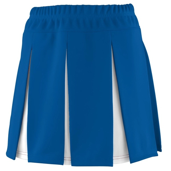 Girls 100% polyester double knit cheer skirt that's sold blank.... from ASI 37461 Augusta Sportswear