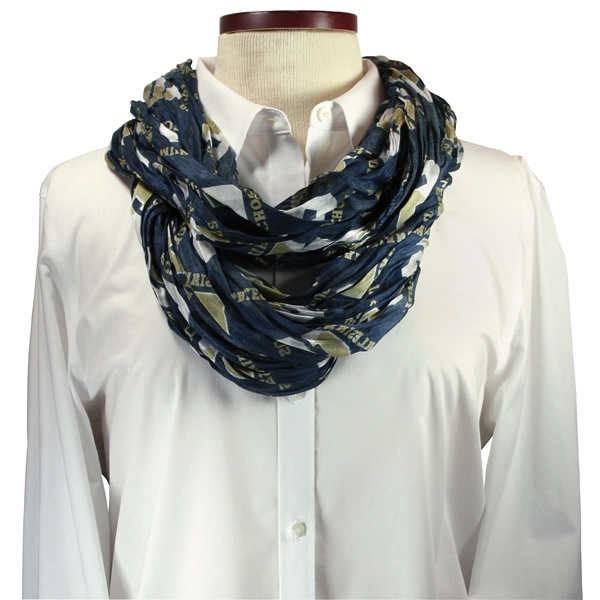 Custom wet dyed 100% cotton infinity, circle or loop logo scarf.... from ASI 98085 Wolfmark / Anthony Enterprises